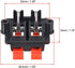 uxcell 2 Row 4 Way Spring Speaker Terminal Clip Push Release Connector Cable Terminals Strip Block WP4-03 (4Pcs)