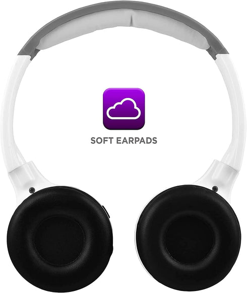 XO Vision IR630PR Universal IR Wireless Foldable Headphones - Purple, Bluetooth-Enabled, Lightweight for Car, Kids