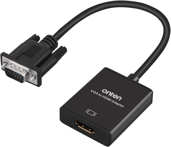 ONTEN VGA to HDMI 1080P Adapter, Male to Female for Computer, Laptop, Monitor, Projector