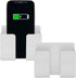 2PCS Wall Mount Phone Holder Adhesive, Cell Phone Holder with Data Cable Receiving Hole, Remote Control Holder for