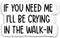 Momo Gifts (3pcs) I'll Be Crying in The Walk-in Sticker - Funny Server Quotes