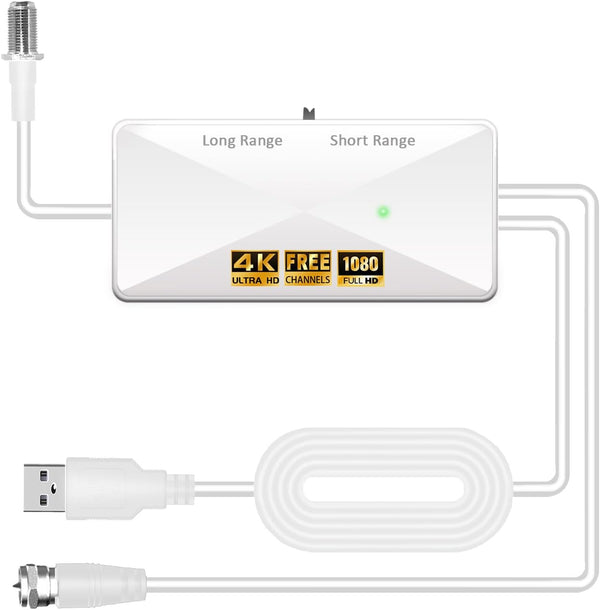 GZMJRD TV Antenna Amplifier, Antenna Signal Booster, 25dB High Gain Powerful Digital Antennas