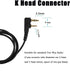 SAMCOM Walkie Talkies Earpiece with Mic PTT 2 Pin K Head Acoustic Tube Headset Earphone for Surveillance