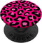 Cheetah Like Animal Leopard Pattern Print Black Pink PopSockets Standard PopGrip
