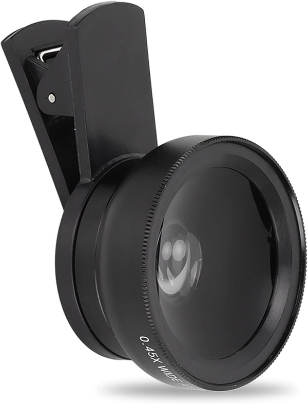 EBTOOLS Phone Lens, 2 in 1 Clip on 0.45x Wide Angle+12.5X Macro Lens,