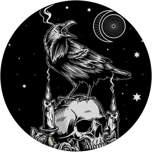 Black Crow Raven Skull Viking Norse Occult PopSockets Standard Grip