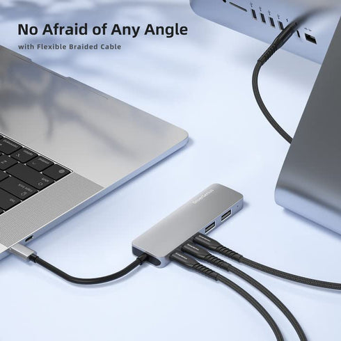 DriverGenius 20Gbps USB-C to C Video Converter Adapter, PD3.0 100W Charging Cable, Compatible with Windows 11, macOS 14