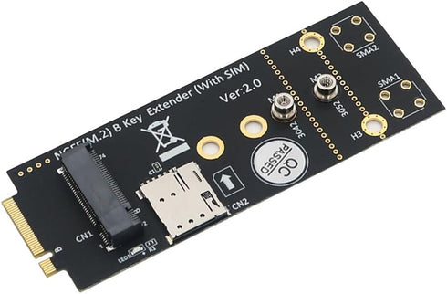 HLT M.2(NGFF) Key B Adapter with SIM Card for 3G/4G/5G Module