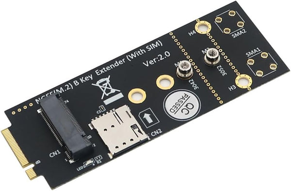 HLT M.2(NGFF) Key B Adapter with SIM Card for 3G/4G/5G Module