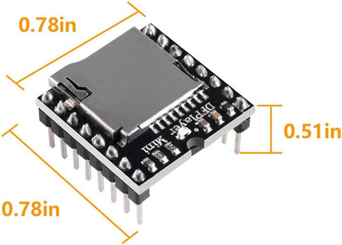 UMLIFE 3PCS MP3 MP3 Mini Player Audio Module Voice Decode Board TF Card U Disk IO/Serial Port/AD Board DFPlayer Audio