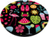 Beach Vacation Sun Glasses Flamingo Fruits Black Background PopSockets Standard PopGrip