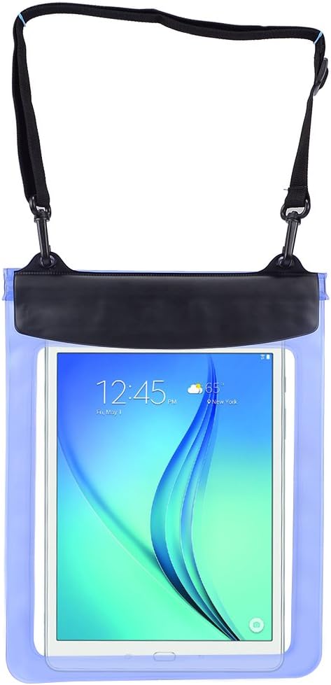 Premium Blue Waterproof Pouch Bag Case - for iPad Pro 11, iPad Air 10.5, Samsung Galaxy Tab S7, 10.6