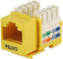 Monoprice Cat5e Punch Down Keystone Jack for 22-24AWG Solid Wire, Yellow