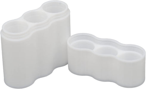 Slimline AA Battery Case, Soft Durable Material, Pack of 2 (Holds 3 Batteries)