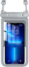 Waterproof Phone Pouch - All Gray Floating Pouch with Carrying Strap (Single 7.5)