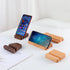 LUCENTIS 2 8 8 cm, Wood Phone Stand, x x Wooden Phone Holder (Black Walnut Square Double Slot)