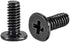 uxcell M2x8mm Phillips Screw Fastener Black, 3.8mm Dia Screw Head for Laptop PC TV Fan Switch, 100pcs