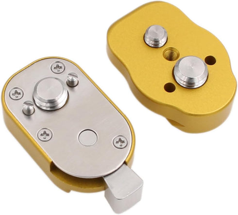Quick Release Lock Mount Plate Bracket for ARRI RED Camera Monitor, Wireless Focus Motor, 3/8" 1/4 Screw (Yellow)