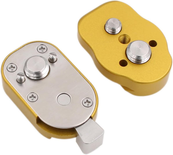 Quick Release Lock Mount Plate Bracket for ARRI RED Camera Monitor, Wireless Focus Motor, 3/8" 1/4 Screw (Yellow)