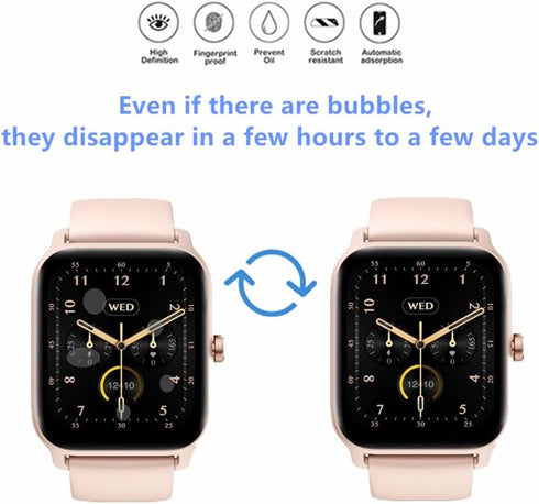 Compatible for Faweio 1.8'' Smart Watch Screen Protector, TPU HD Full Coverage Invisible Protective Film Compatible for Faweio IDW13 / IDW15 / IDW19 Smartwatch (6PCS)