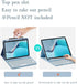 Keyboard Case with Bluetooth Mouse for iPad 9th 8th 7th Gen, Air 3rd Gen Pro 10.5, Cute Removable Color Keyboard, Purple