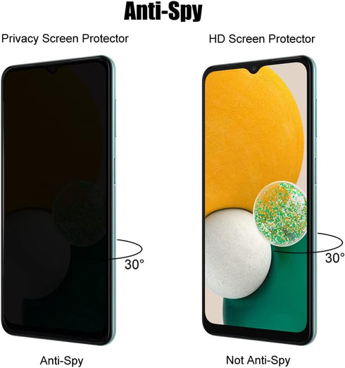 (3+3) For Samsung Galaxy A23 4G/5G (3 Pack) Anti Spy Tempered Glass Film Privacy Screen Protector and Camera Lens