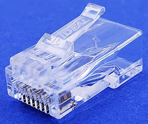 IDEAL Electrical 85-385 Unshielded Feed-Thru Modular Plug, Cable Connector for CAT6A/6 Unshielded Cables