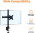 Amazon Basics 32" Adjustable Single Computer Monitor Desk Mount Arm, Holds up to and Ultrawide Monitors, Black