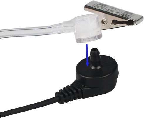 Walkie Talkie Earpiece with Mic PTT, 2 Pin Covert Acoustic Tube for Baofeng UV-5R, 2 Pack