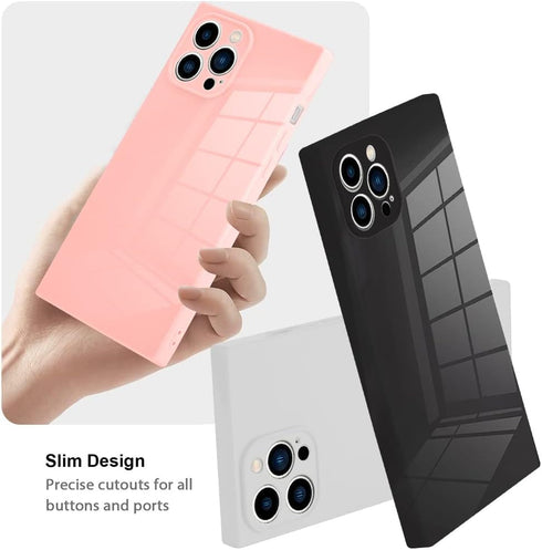 LSL White Soft TPU Bumper Case for iPhone 13 Pro Max, Anti-drop Anti-scratch Shock Absorption Slim Cover 6.7 Inch