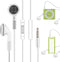 Jelanry White 3.5mm Earphone Earbuds with Remote for Shuffle 2-6, Touch 2G-5G, Classic nano6 Headphones