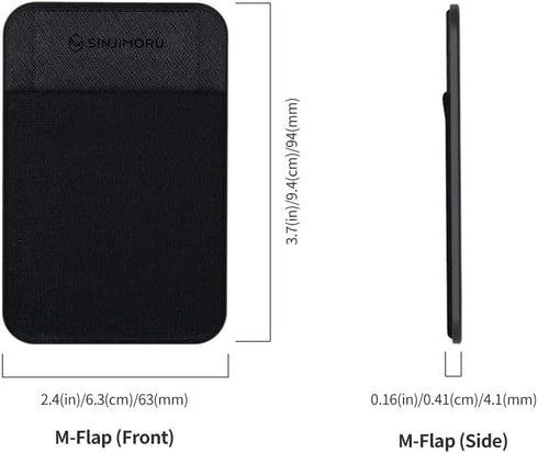 Sinjimoru Magnetic Privacy Cover Card Holder, Stick on Phone Wallet for MagSafe Compatible with iPhone 15 14 13 12