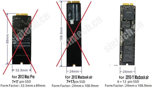 Sintech USB 3.0 External Enclosure Case for 18 Pin SSD - Compatible with 2010-2011 MacBook Air