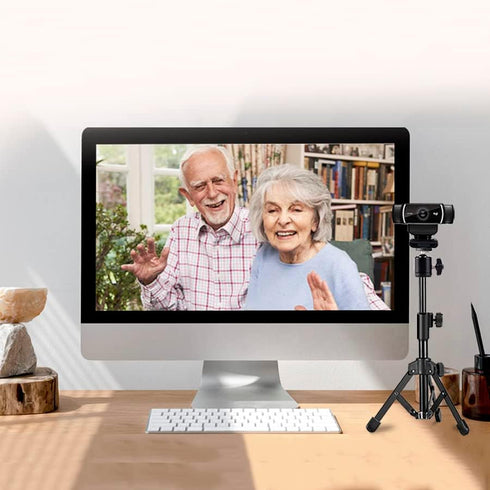 Webcam Tripod Stand Extendable for Camera/Phone/Webcam, Desk Tripod Mount Holder Compatible with Logitech Stream