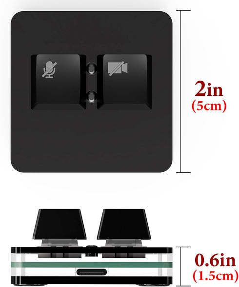 GEEKRIA RGB Meeting Mute Controller Compatible with Windows Zoom App, Mute/Unmute Microphone Audio, Stop/Start Video