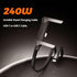 (3 Pack)240W 4.9FTBuilt-in USB C to USB C Invisible Stand Charging Cable Fast Charging Cable Phone Support Fast