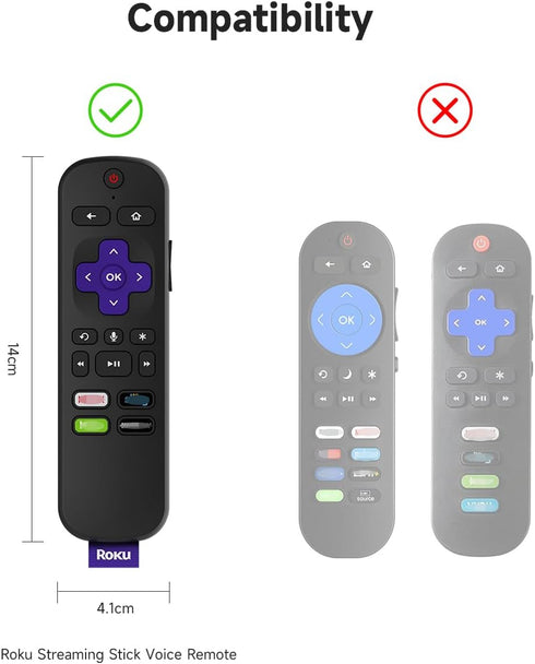Silicone Remote Cover for Roku Streaming Stick (2017)/(2018), Shockproof Protective Case with Remote Loop