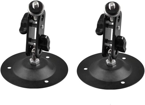 2 Pcs Wall Mount Round Base Flexible Bracket Stand for CCTV Camera Camcorder