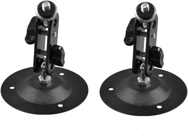 2 Pcs Wall Mount Round Base Flexible Bracket Stand for CCTV Camera Camcorder
