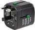 Monoprice Compact Cube Universal Travel Adapter, Supports International Power Outlets in Black