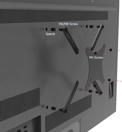 IFCASE 32 55 inch 200x200mm 400x400mm 300x300mm (2.0) Steel Adapter Bracket Convert for Screens to LCD LED TV VESA