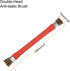 Double-Head Phone Motherboard IC Cleaning Brush, 12x15mm Bristles, Anti-Static ESD Brush Cleaner for Computer Phone, Red