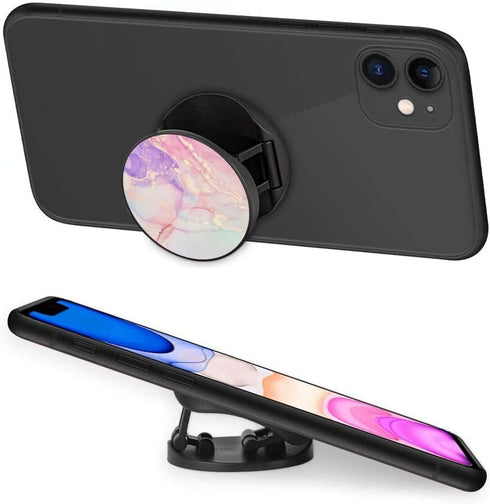 MOKKI 4 Pack Phone Grip, Cell Phone Holder for Smartphone, Finger Expanding Kickstand - Pink Blue Grey