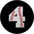 #4 Baseball Distressed Number PopSockets Standard PopGrip for Baseball Fans
