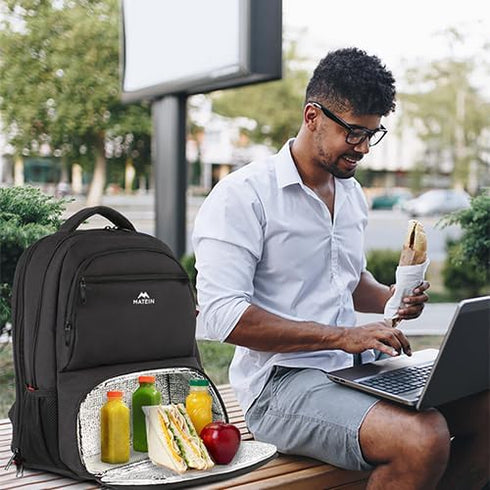 Backpack 18 Inch Backpack pack MATEIN Lunch for Men, Large Insulated Cooler with Lunch Compartment, Water Resistant