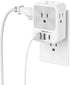 USB Plug Adapter for Wall Outlet, TESSAN USB Wall Plug with 1 USB C and 2 USB A, 4 AC Multiple Outlet Wall Plug, Surge