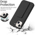 LAUDTEC Silicone Kickstand Case for iPhone 13, Vertical and Horizontal Stand, Soft Liquid Silicone, Black