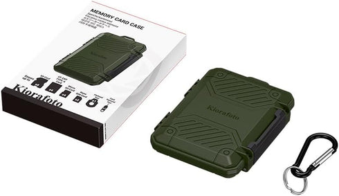 Kiorafoto 18 IP67 8 4 4 2 Memory Card Case with Slots, Waterproof Anti-Shock Travel Camera Memory Card Holder for SD