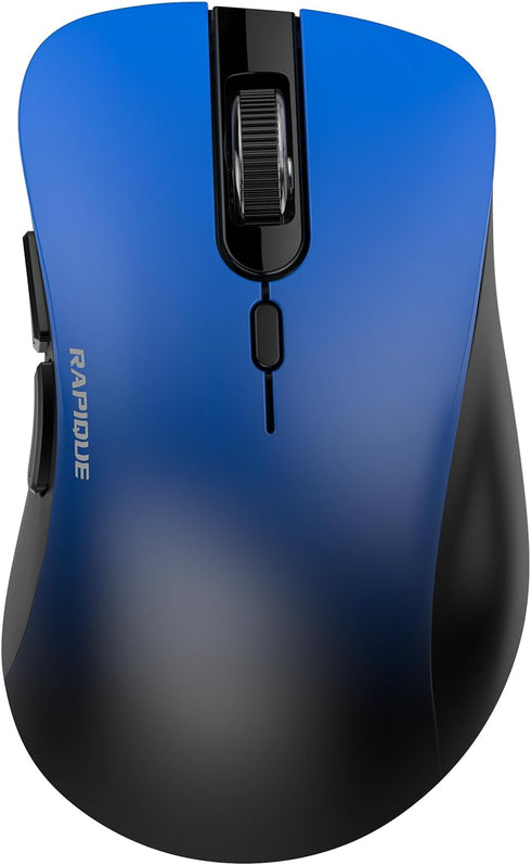 RAPIQUE Bluetooth Wireless Mouse - Dual Bluetooth & 2.4 GHz USB Receiver, Comfortable