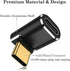 AuviPal USB C 90 Degree Adapter, 100W USB C Male to Female Right Angle Extender for Steam Deck, MacBook, Black